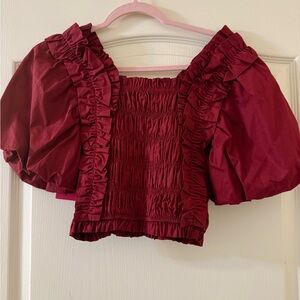 Buddy Love - Cropped Maroon Top | $50 | XS | NWT